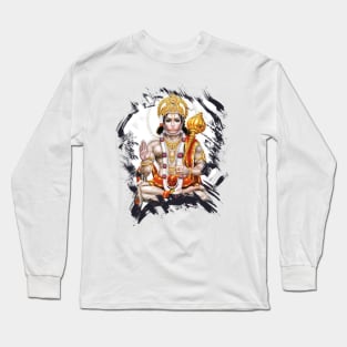 Jai Hanuman Hindu Worshipping Long Sleeve T-Shirt